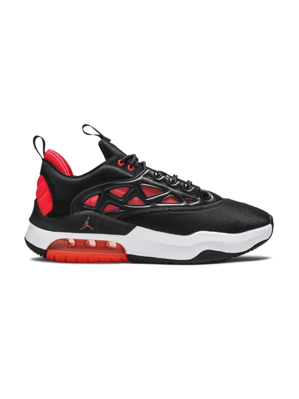 Jordan Women’s Black and Red Low-Top Air Max Sneaker
